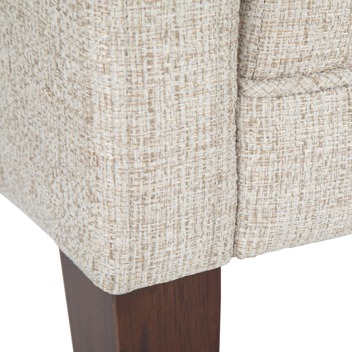 Parris Platinum Upholstered Bench with Solid Wood Frame – view 5