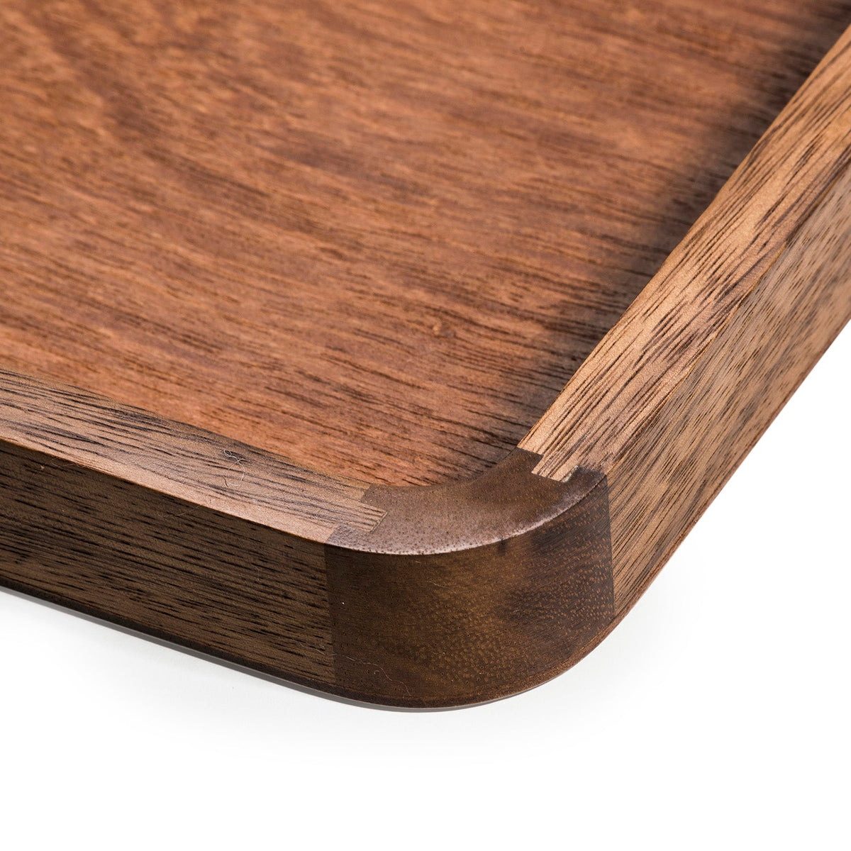 Solid Acacia Wood Rectangular Serving Tray with Handles, 18 x 14 Inch – view 2