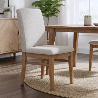 Olejo Natural Finish Side Chairs, Set of Two
