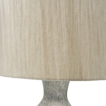 Hand-Finished Silver Mercury Glass Table Lamp with Linen Shade – view 2
