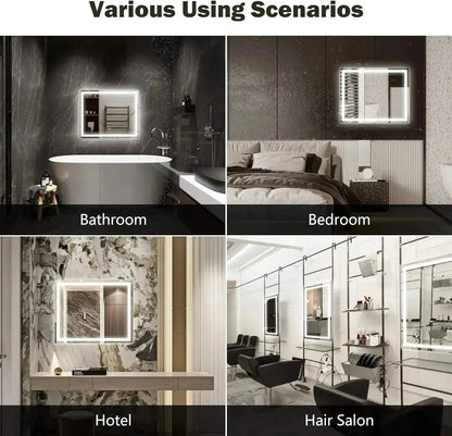 36 x 24 Inch Center Glow LED Bathroom Vanity Mirror with Anti-Fog – view 11