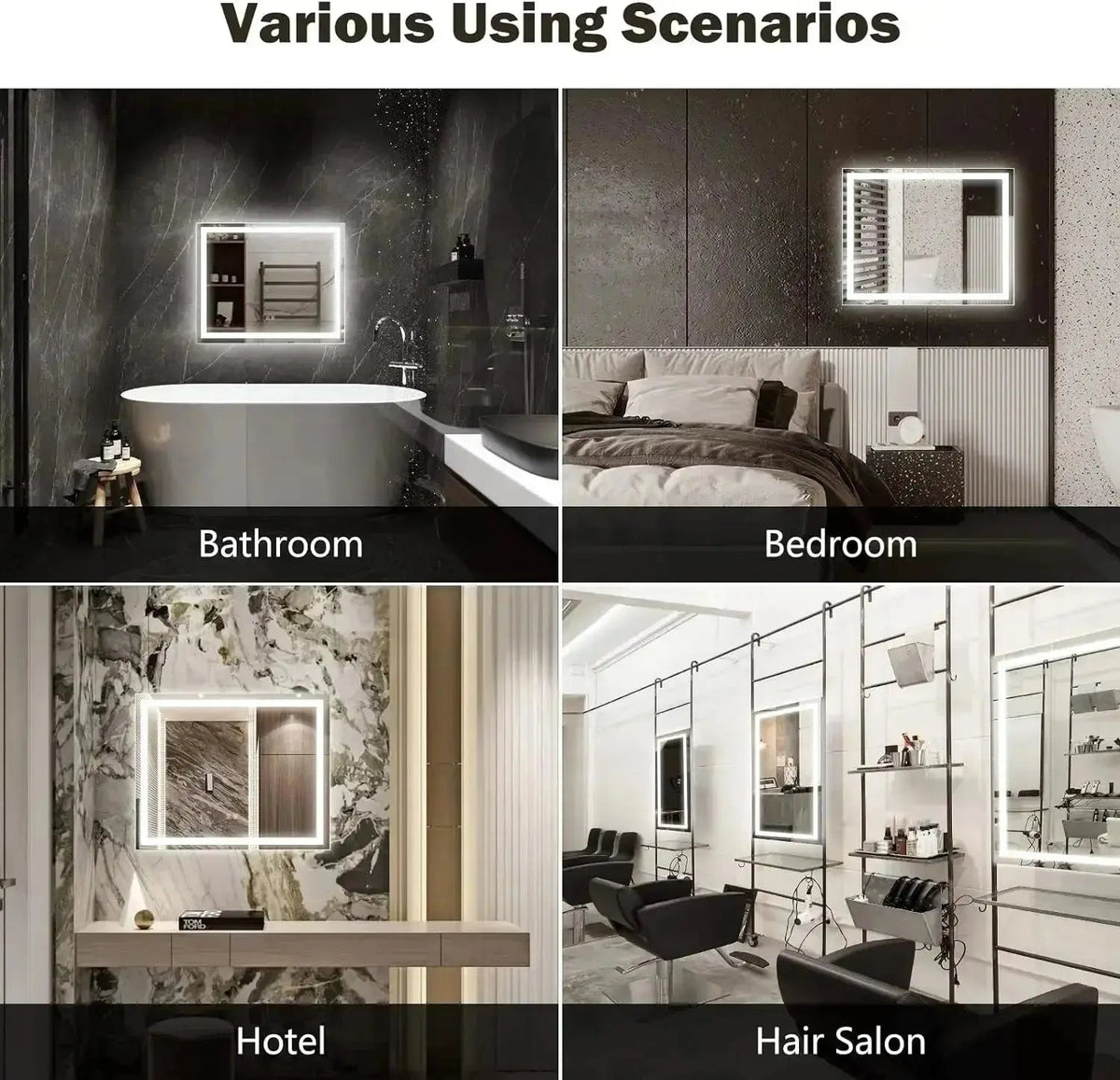 20 x 28 Inch Center Glow LED Bathroom Mirror with Anti-Fog – view 10