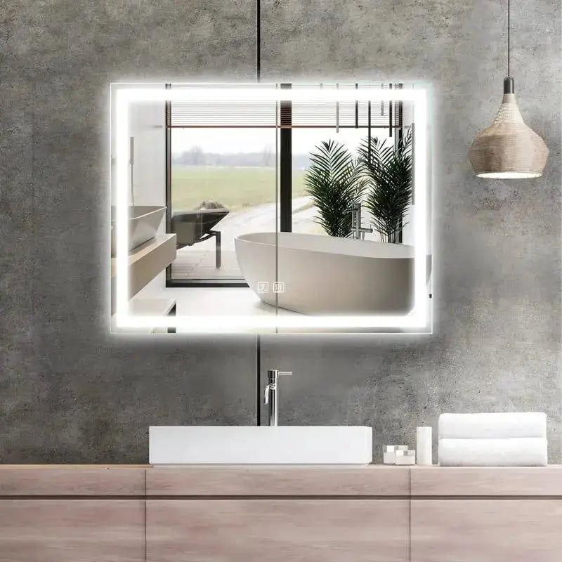 20 x 28 Inch Center Glow LED Bathroom Mirror with Anti-Fog – view 13