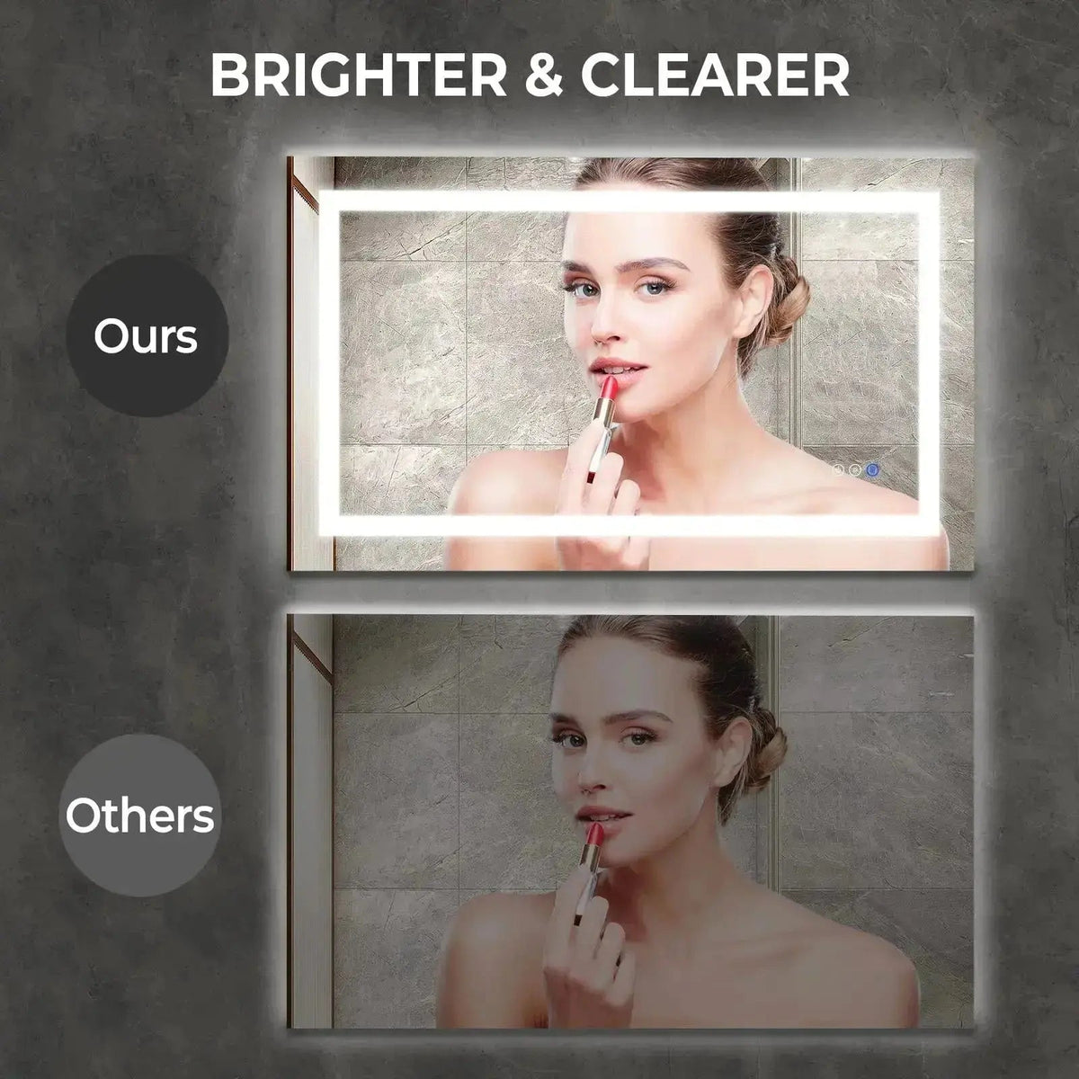36 x 24 Inch Center Glow LED Bathroom Vanity Mirror with Anti-Fog – view 15