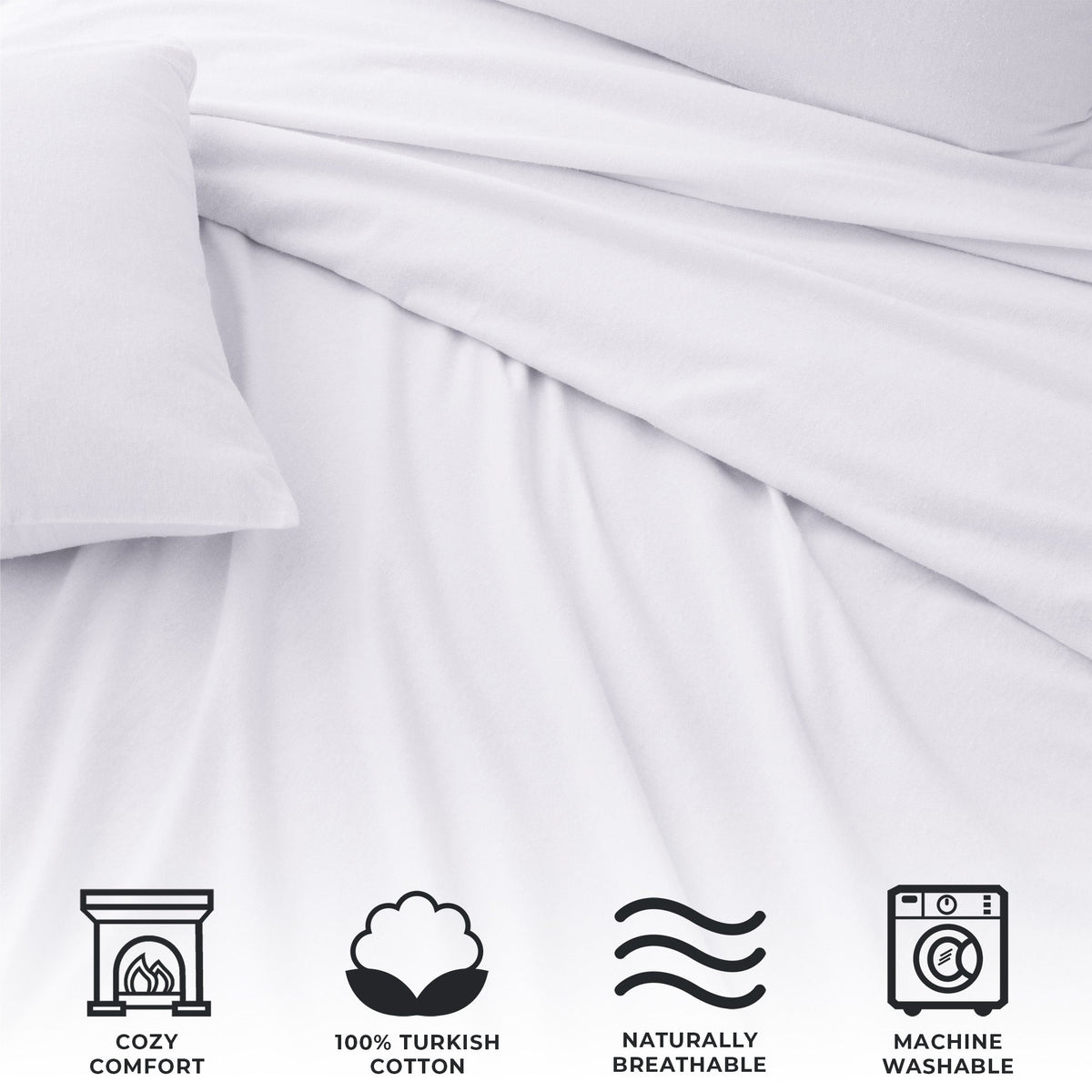 Turkish Cotton Flannel Sheet Set – Raye Collection – view 4