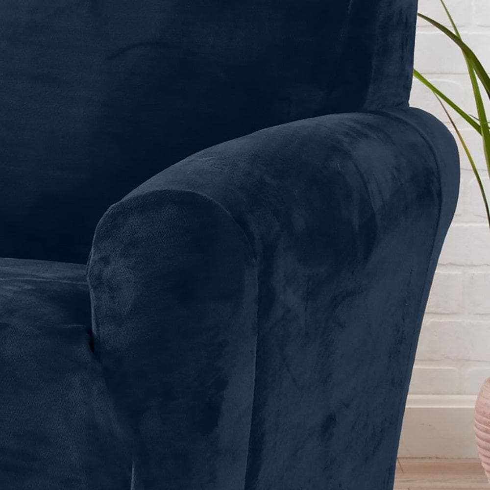 Velvet Stretch Slipcover – Gale Collection Form-Fit Sofa Cover – view 25