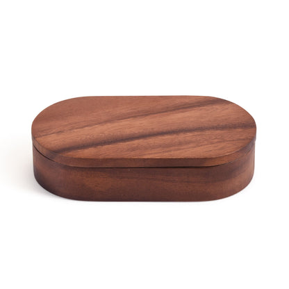 Acacia Wood Salt and Pepper Pinch Pot with Rotating Cover – view 3