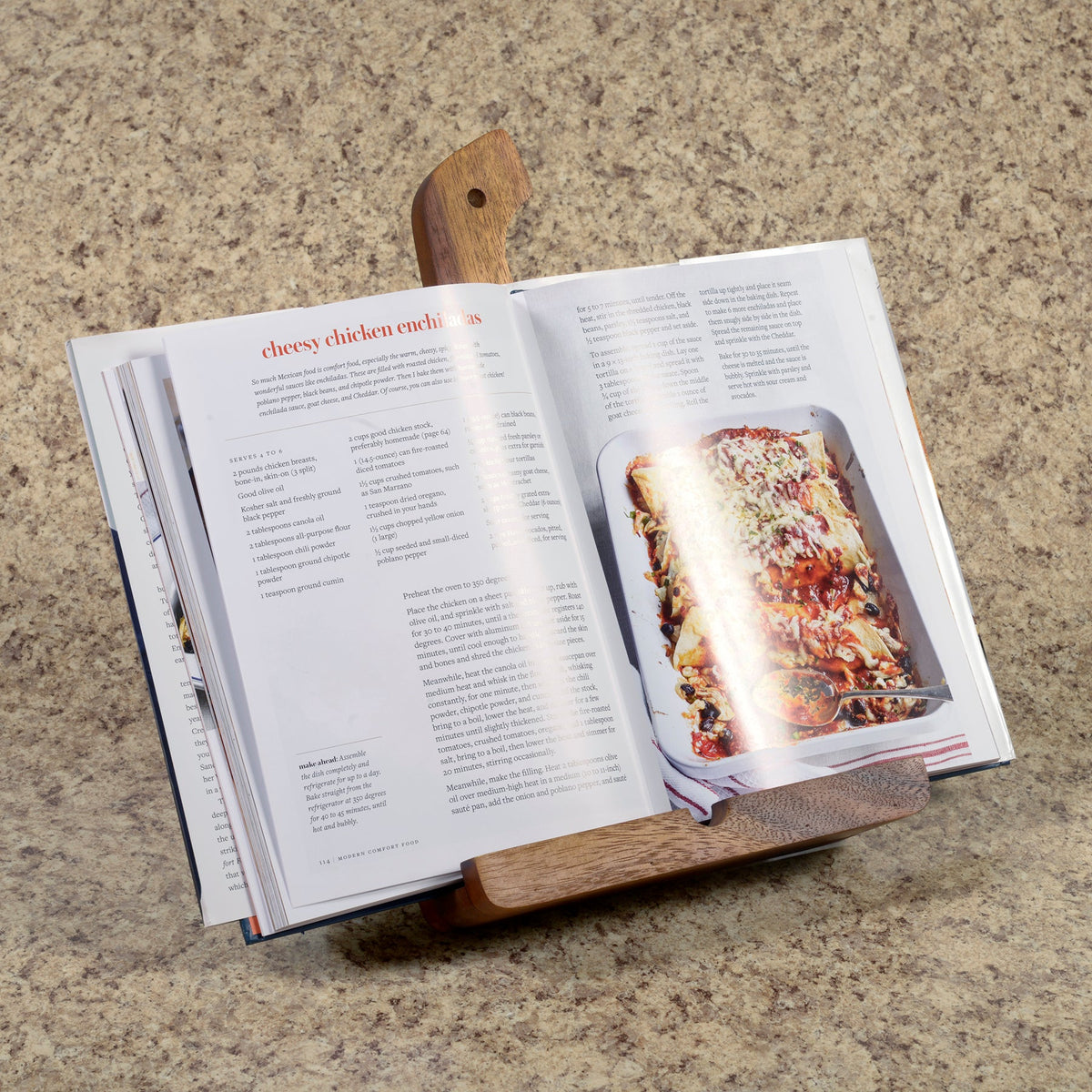 Acacia Wood Cookbook and Tablet Holder with Handle – view 5