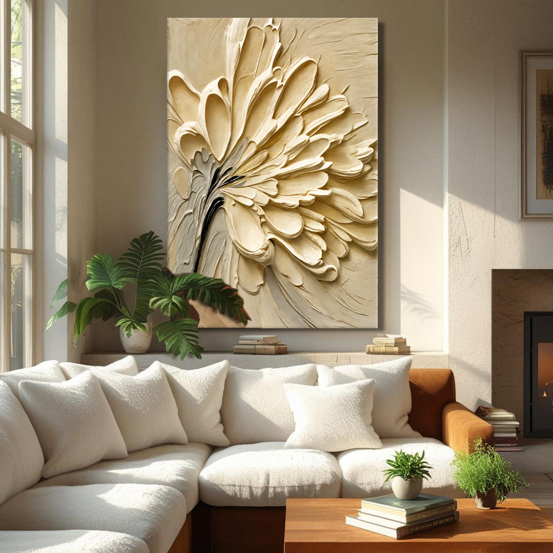 Flower Splatter Abstract Canvas Wall Art, Gallery Wrapped – view 4