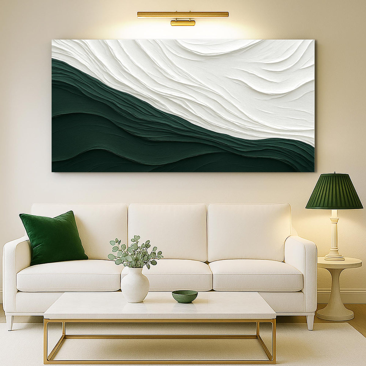 Modern Abstract Minimalist Canvas Wall Art IX, Wide Format – view 3