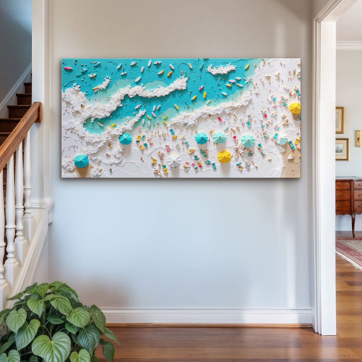 Beach Days Coastal Canvas Wall Art XI, Wide Gallery Wrapped Print – view 3