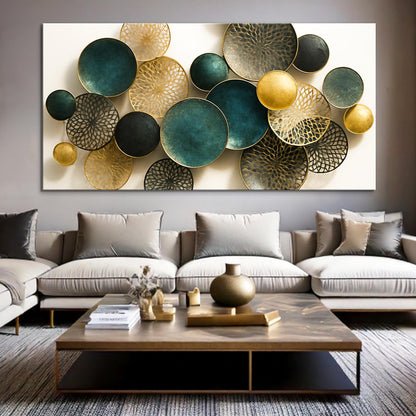 Lotus Leaf Abstract Canvas Wall Art VIII, Wide Gallery Wrapped – view 5