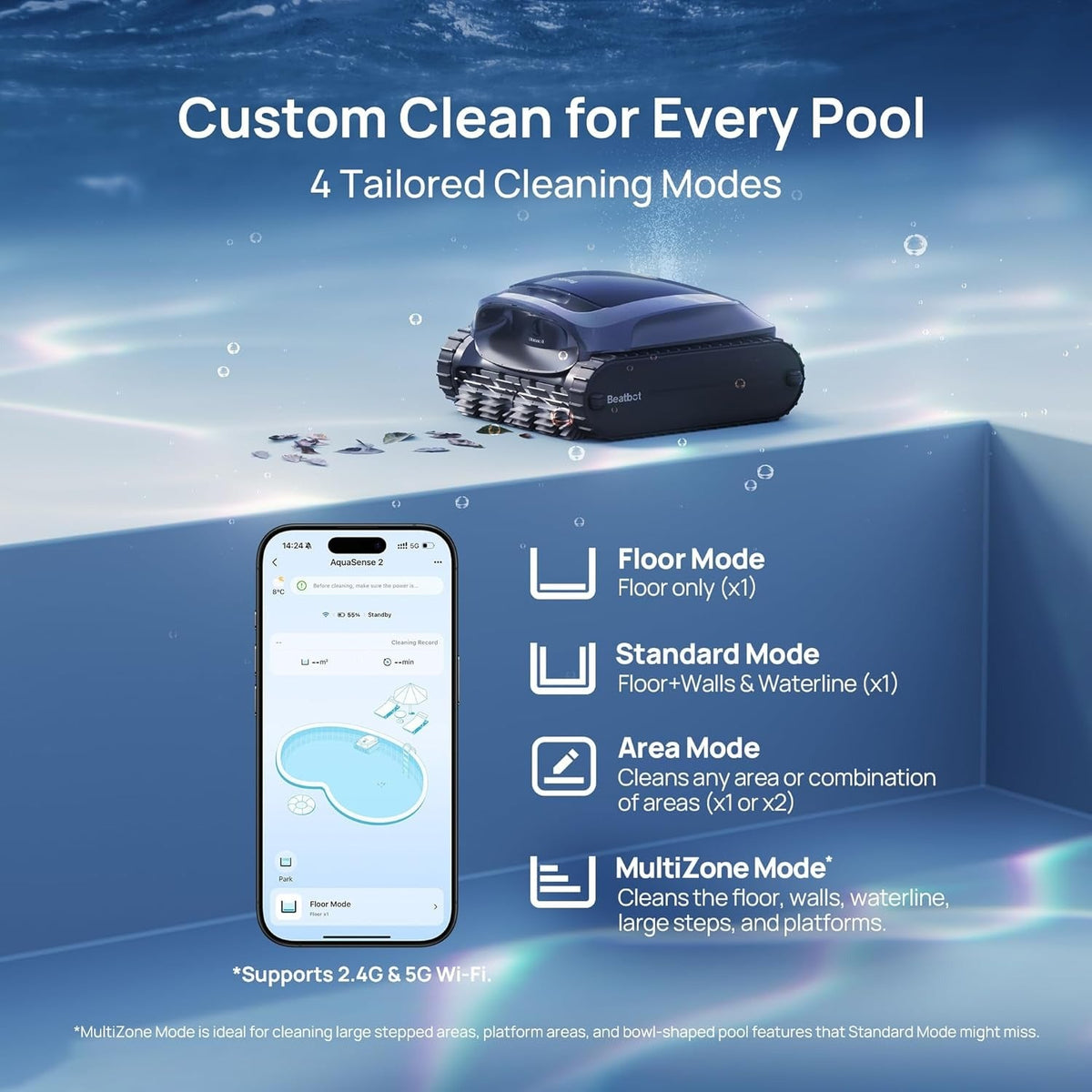Beatbot AquaSense 2 Robotic Pool Cleaner and iSkim Robotic Pool Skimmer Bundle – view 5