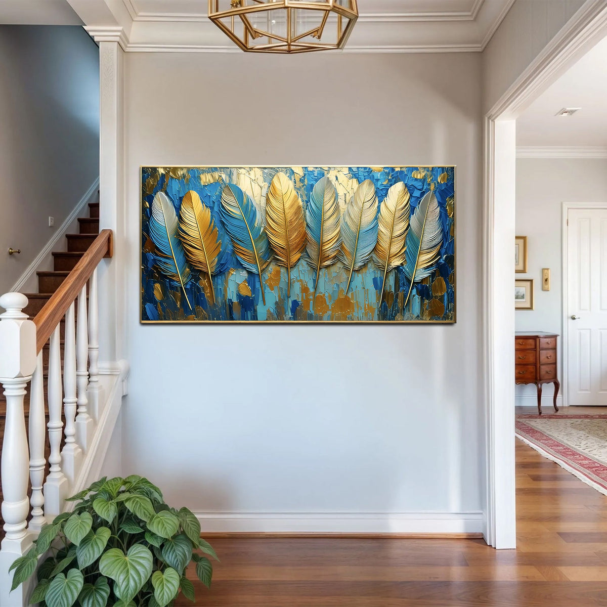 Confetti Sky Abstract Canvas Wall Art, Wide Gallery Wrapped – view 4
