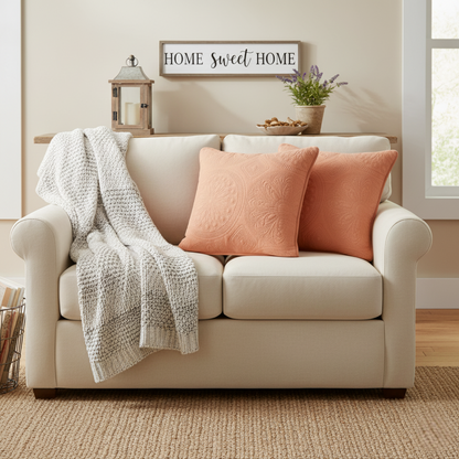 Tuscany Sunrise Stone Washed Orange Medallion Euro Sham and Covers – view 4