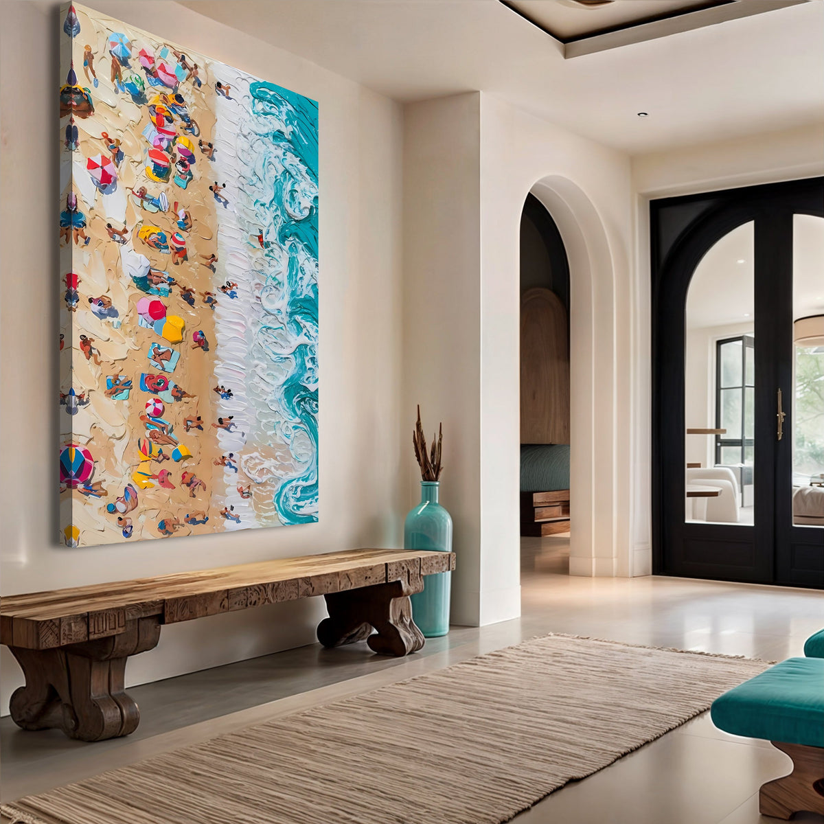 Beach Days Coastal Canvas Wall Art VII, Wide Gallery Wrapped Print – view 4