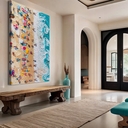 Beach Days Coastal Canvas Wall Art VII, Wide Gallery Wrapped Print – view 4