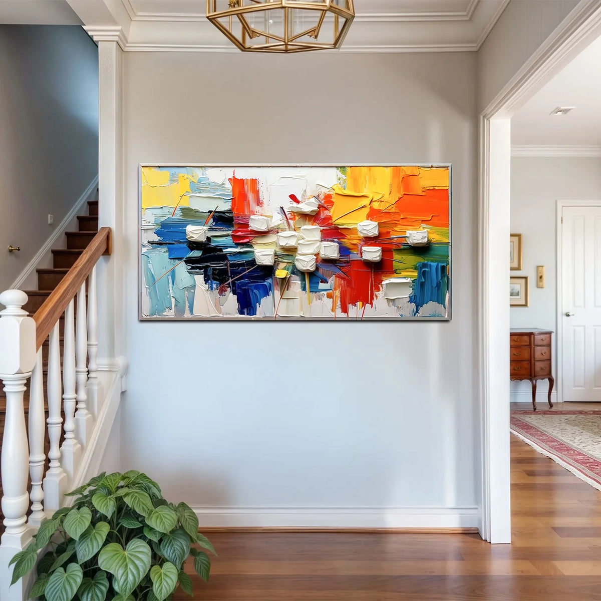 Urban Abstract Canvas Wall Art – Panoramic Gallery Wrapped Print – view 3