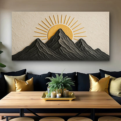 Mountain Majesty Landscape Canvas Wall Art, Wide Gallery Wrapped – view 2