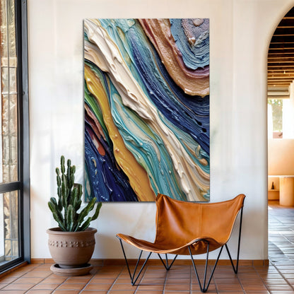 Ocean Waves Canvas Wall Art – Premium Gallery Wrapped Print – view 3
