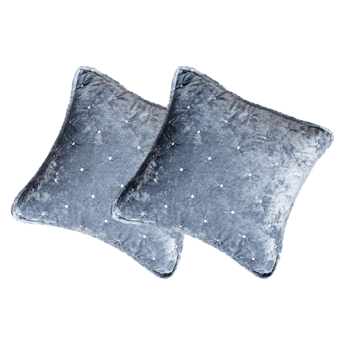 Velvet Dreams Light Powder Blue Diamond Tufted Euro Sham and Covers – view 6