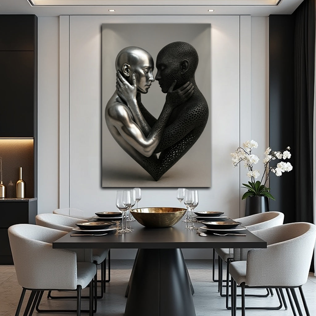 Eternal Love Figure Abstract Canvas Wall Art VIII, Gallery Wrapped – view 3