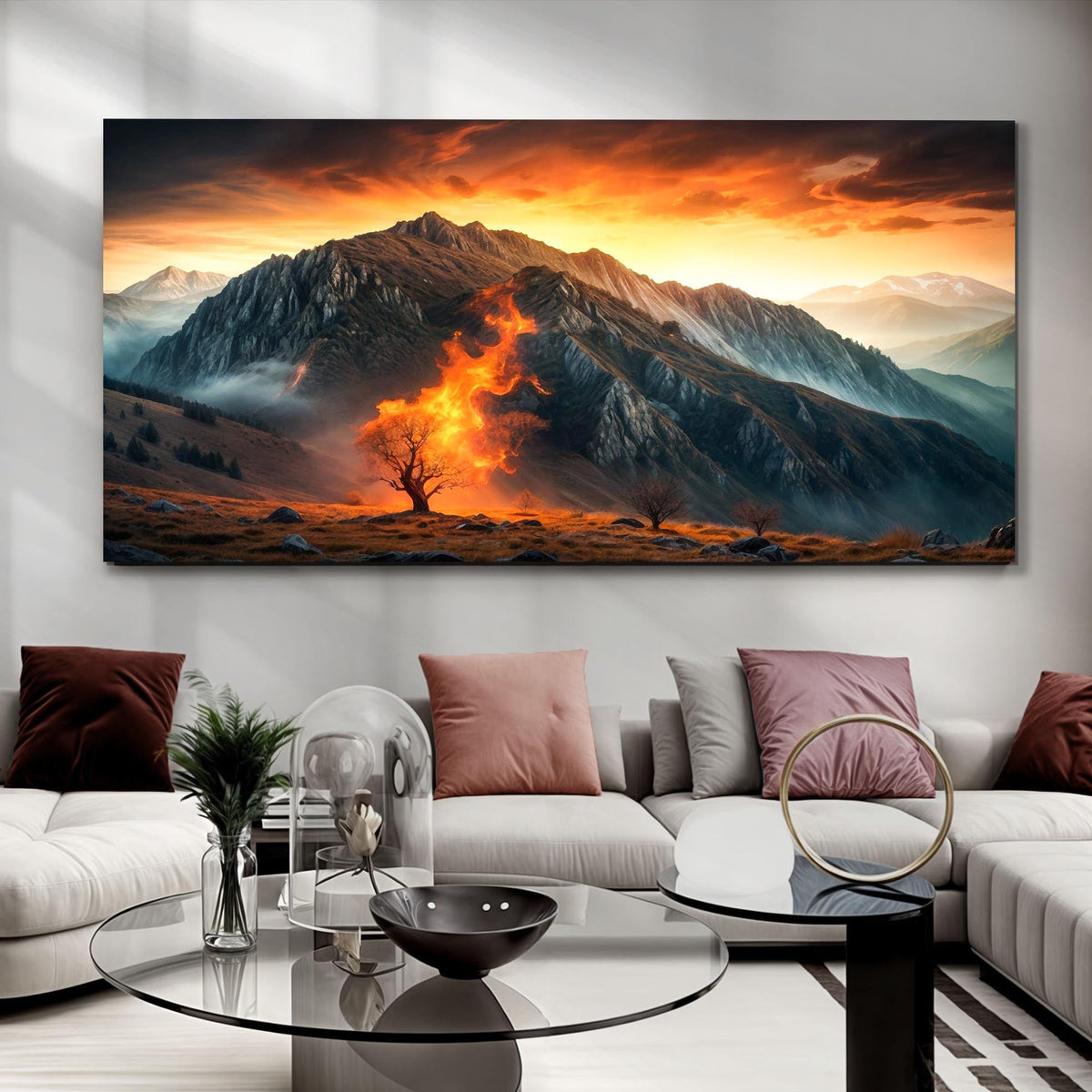 Burning Bush Faith Canvas Wall Art XIII, Wide Gallery Wrapped – view 3