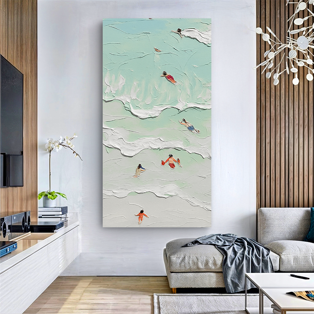 Beach Days Coastal Canvas Wall Art XXIII, Wide Gallery Wrapped Print – view 3