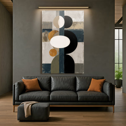 Abstract Contemporary Geometry Canvas Wall Art, Gallery Wrapped – view 5