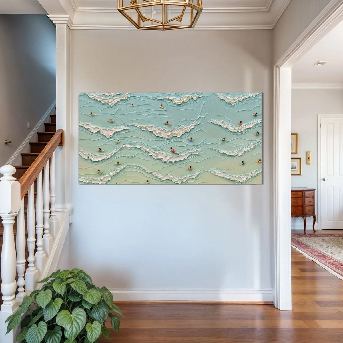 Beach Days Coastal Canvas Wall Art II, Wide Gallery Wrapped Print – view 3