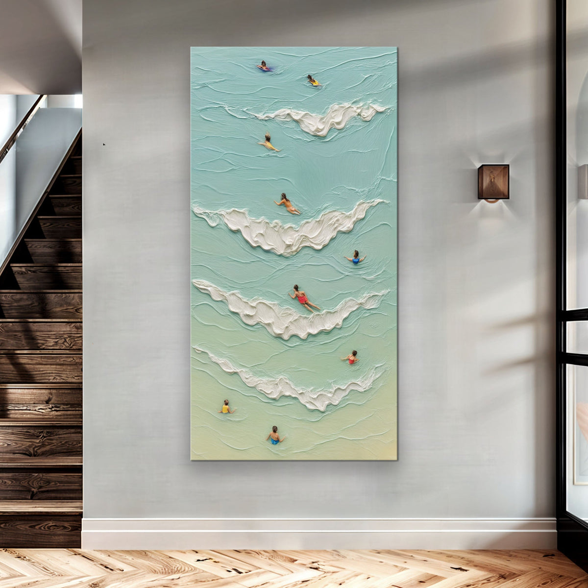 Beach Days Coastal Canvas Wall Art XIX, Wide Gallery Wrapped Print – view 3