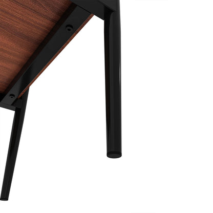 Rectangle End Tables with Gray Tempered Glass Tops, Set of 2 – view 11
