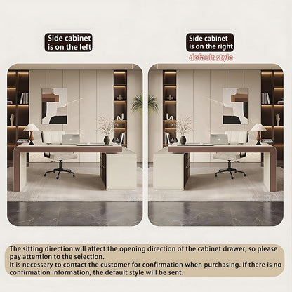 72-Inch High-Density Engineered Wood L-Shaped Executive Desk – view 7