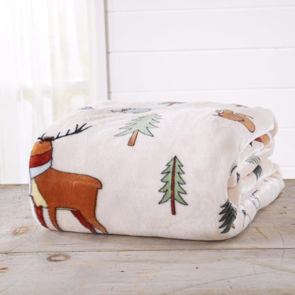 Pearl Collection Holiday Print Velvet Plush Throw and Bed Blanket – view 24
