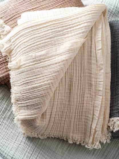 Queen 4-Layer Turkish Muslin Cotton Blanket, 95 x 95 Inch – view 5