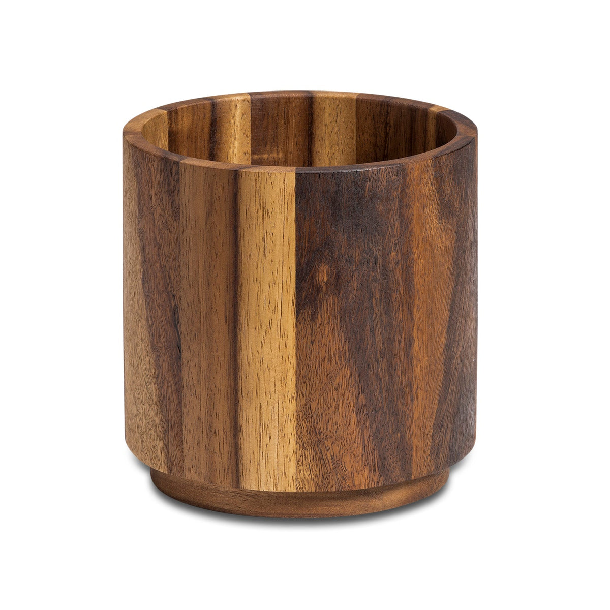 Rotating Acacia Wood Lazy Susan Utensil Holder for Kitchen Counters – view 2