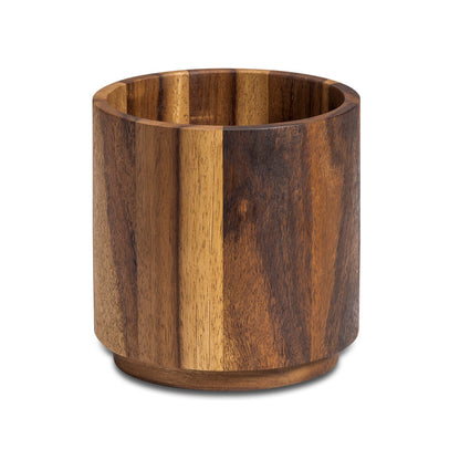 Rotating Acacia Wood Lazy Susan Utensil Holder for Kitchen Counters – view 2