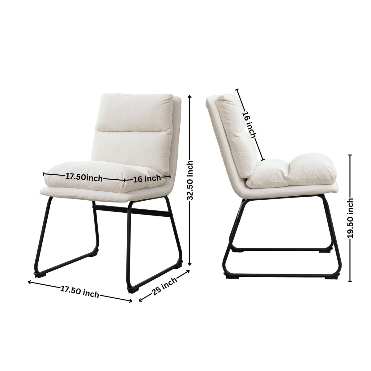 Innes 5-Piece Round Dining Set with Faux Leather Chairs, Vanilla White – view 15