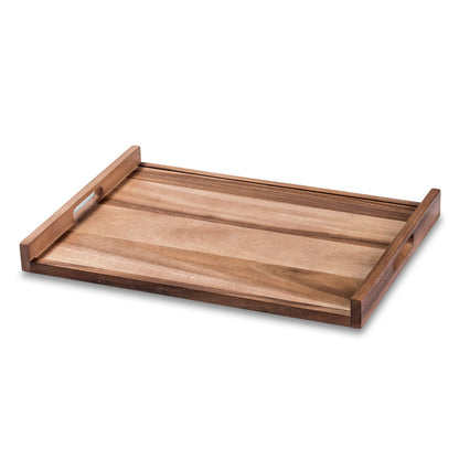 Acacia Wood Serving Tray with Reversible Design