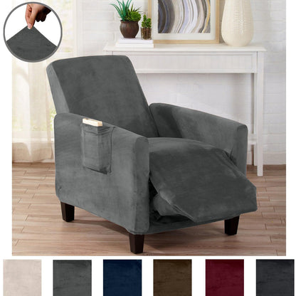 Velvet Stretch Slipcover – Gale Collection Form-Fit Sofa Cover – view 101