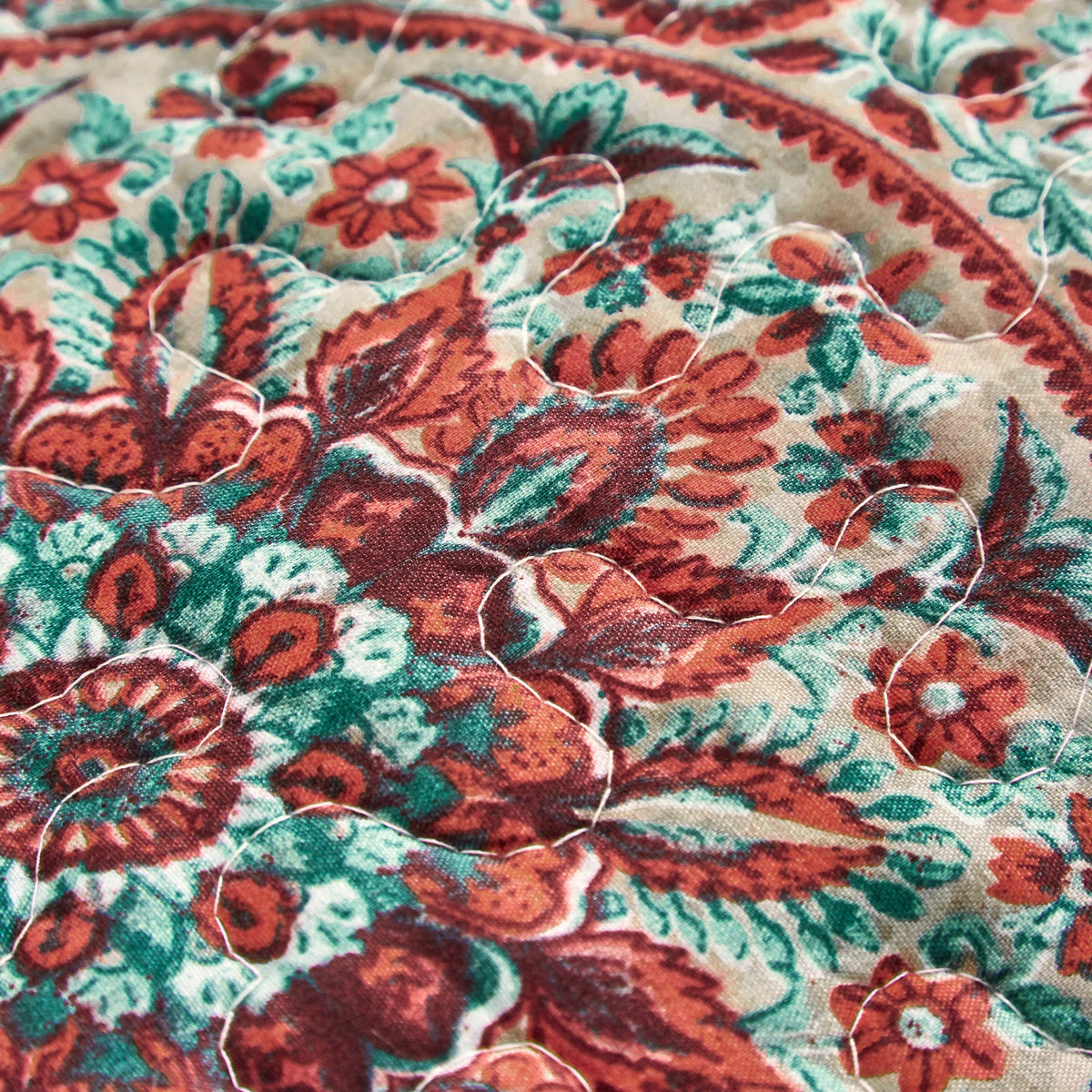 Bohemian Desert Medallion Taupe Quilted Pillow Sham – view 4