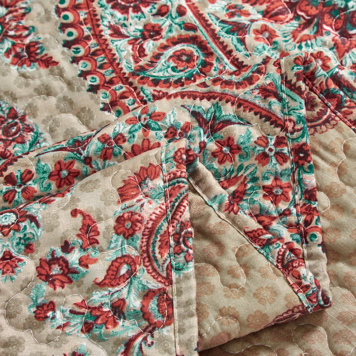 Bohemian Desert Medallion Boteh Paisley Reversible Quilt Set – view 7