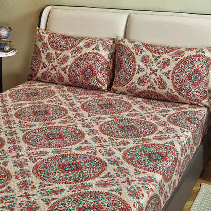 Bohemian Desert Medallion Paisley Taupe Fitted or Flat Sheet – view 14