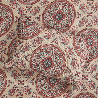 Bohemian Desert Medallion Boteh Paisley Reversible Quilt Set – view 4