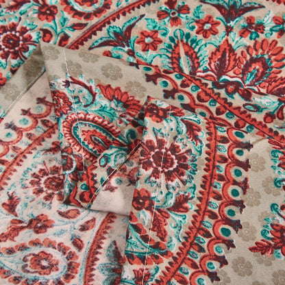 Bohemian Desert Medallion Paisley Taupe Fitted or Flat Sheet – view 10