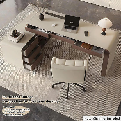 72-Inch High-Density Engineered Wood L-Shaped Executive Desk – view 3