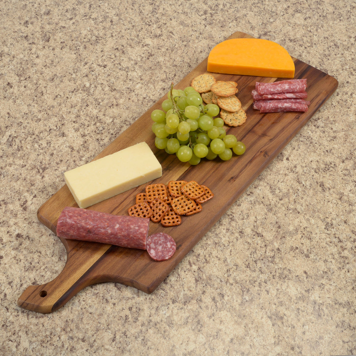 Extra Long Acacia Wood Cutting and Charcuterie Board, 26 x 9 – view 2