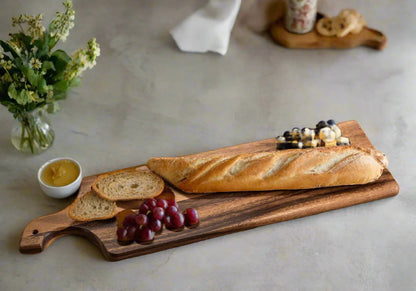 Acacia Wood Long Cutting and Charcuterie Board
