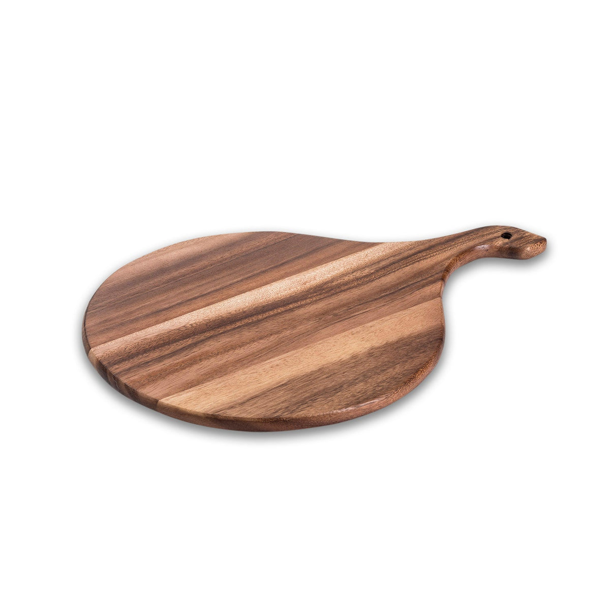 Round Acacia Wood Cutting and Charcuterie Board with Handle – view 5