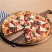 Round Acacia Wood Cutting and Charcuterie Board with Handle, 12 to 18 Inch – view 2
